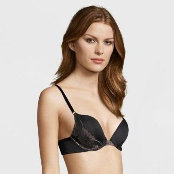 2-Pack Lightly Lined T-Shirt Bras In Black & Nude With Adjustable Straps & Lace - Picture 3 of 9